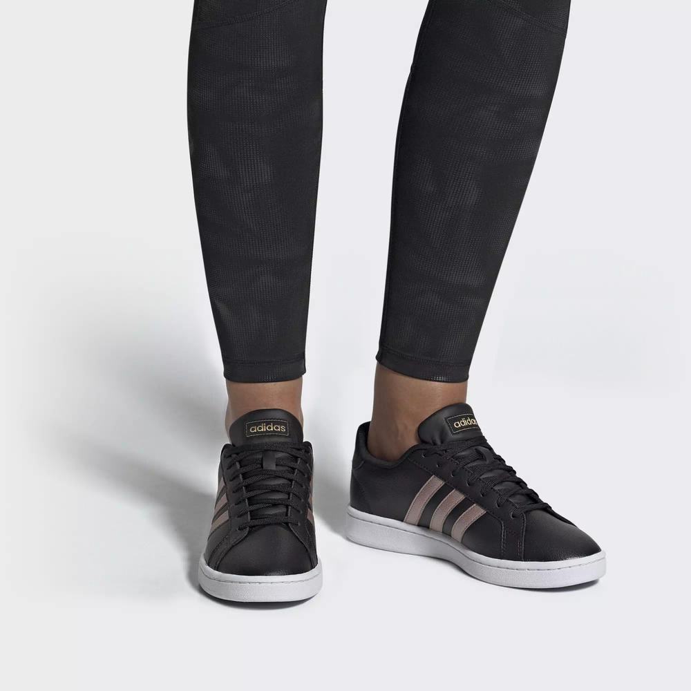 Adidas Grand Court Zapatillas De Tenis Negros Para Mujer (MX-38933)
